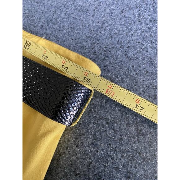 WORTHINGTON W Size 12 Pencil MIDI Yellow Skirt Belt Invert Pleated Feminine Y2K - Picture 10 of 12